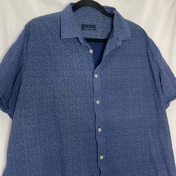 TOSCANO PRINTED BUTTON UP SHORT SLEEVE (XXL) - Picture 3 of 7